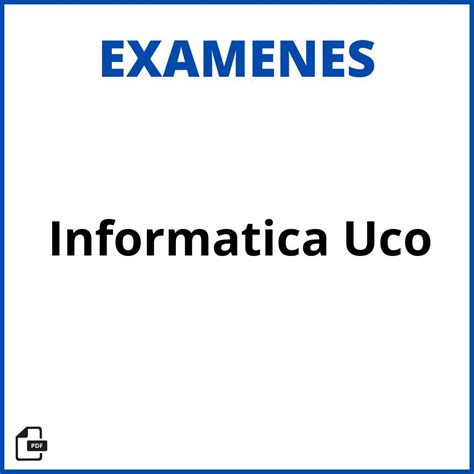 examenes uco informatica|Test Examen .